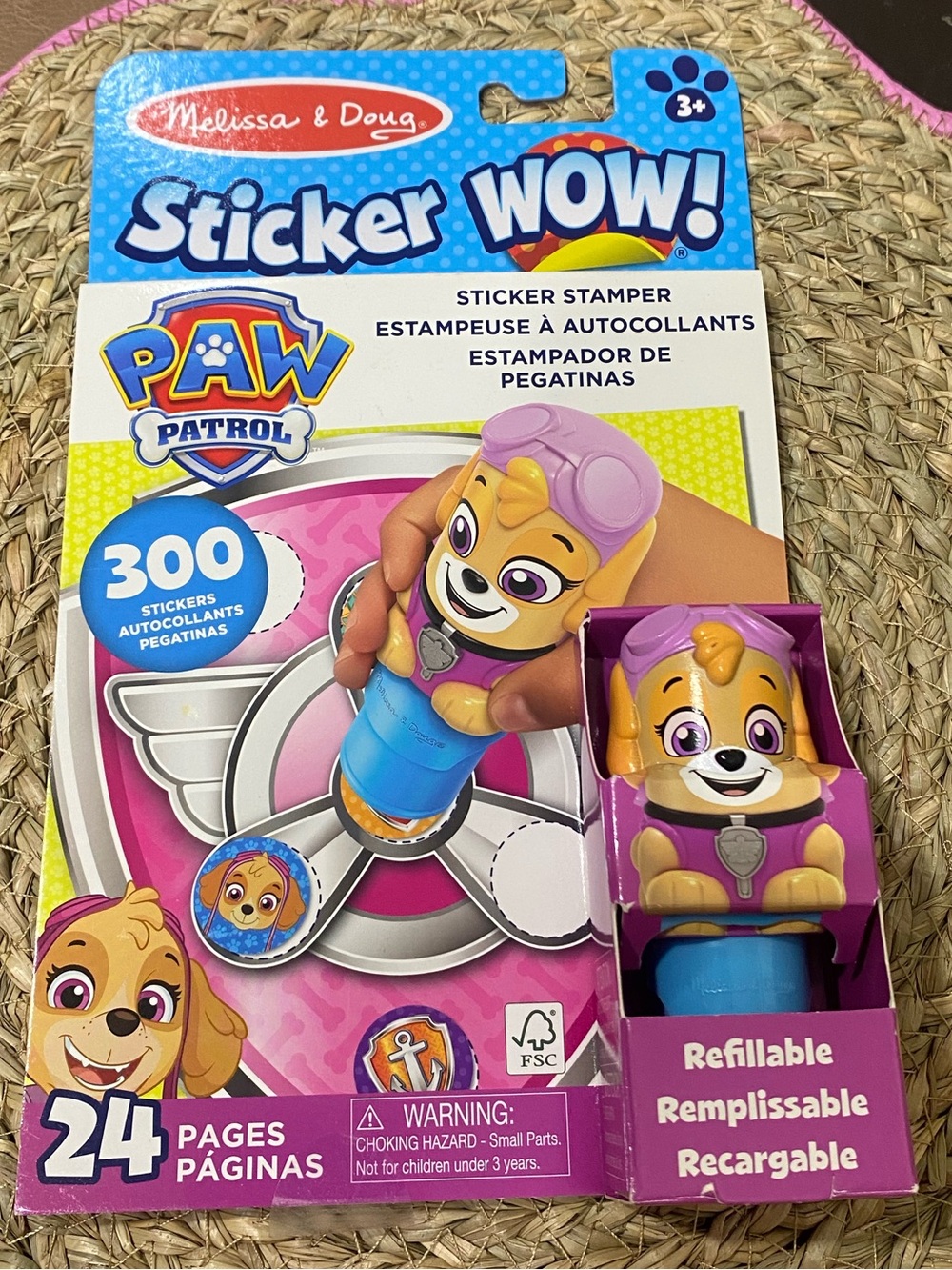 NEW Melissa & Doug Sticker WOW! PAW Patrol Skye Activity Pad & Sticker Stamper